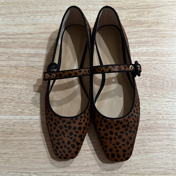 Rare Ann Taylor Leopard Mary Jane Flats 8.5 - Picture 2 of 15